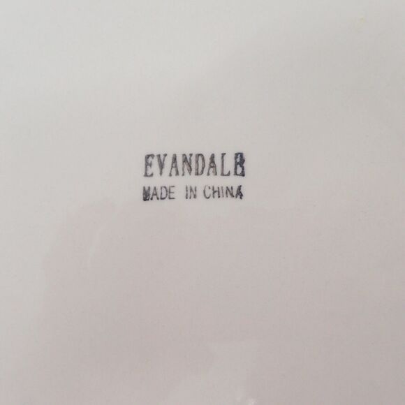 Evandale Blue Yellow Charger Dinner Plate with 4 Bee's 13.75" Mint Condition Vtg - Picture 5 of 9